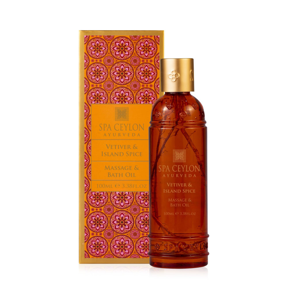 VETIVER & ISLAND SPICE - energizuojantis vonios ir masažo aliejus, 100 ml