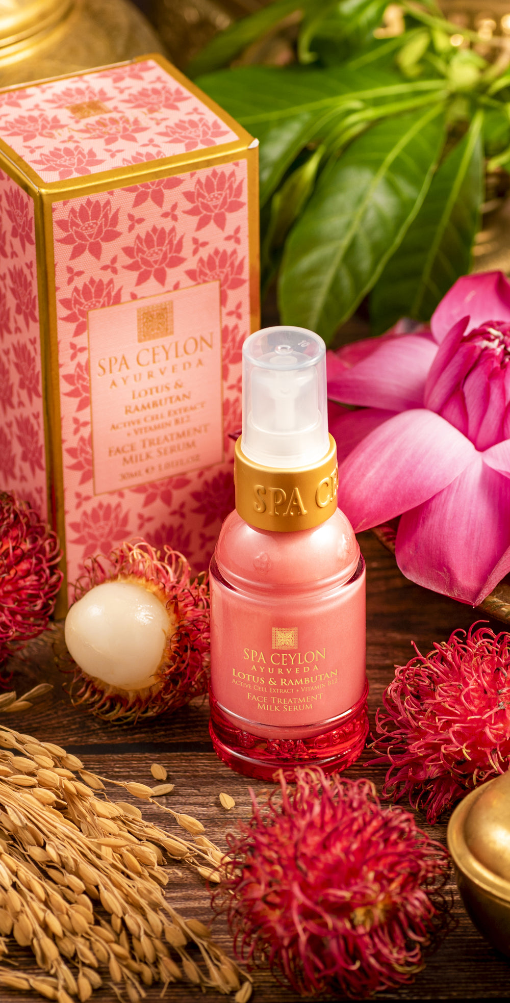 LOTUS & RAMBUTAN - veido serumas jautriai odai, 30 ml
