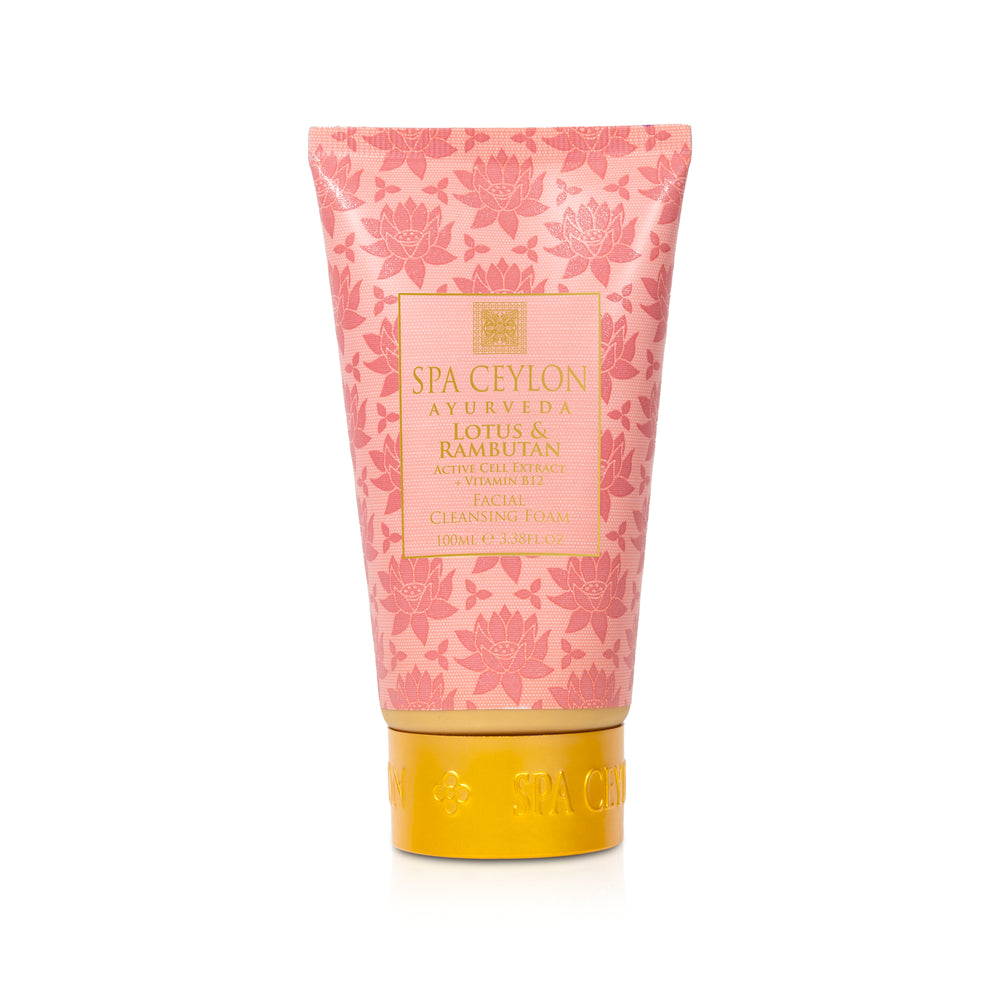 LOTUS & RAMBUTAN - veido prausimosi putos jautriai odai, 100 ml