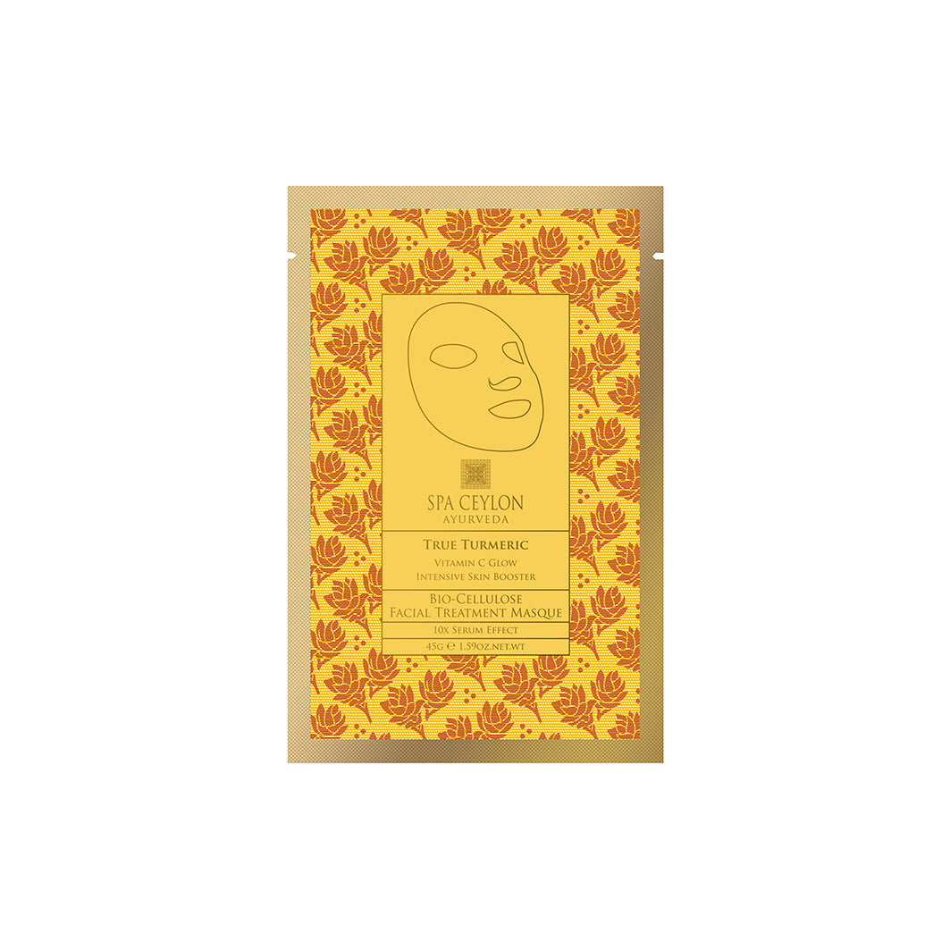 TRUE TURMERIC - bioceliuliozinė veido kaukė su vitaminu C, 45 g