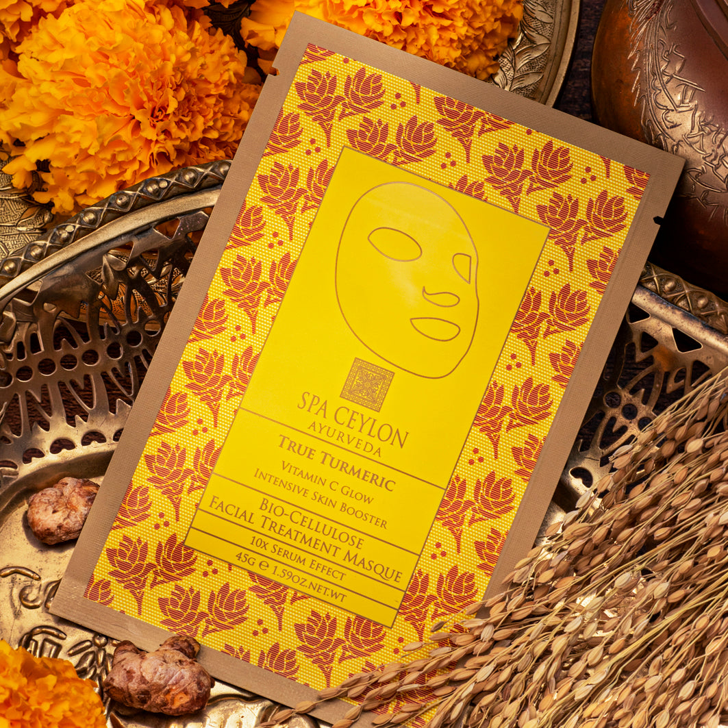 TRUE TURMERIC - bioceliuliozinė veido kaukė su vitaminu C, 45 g