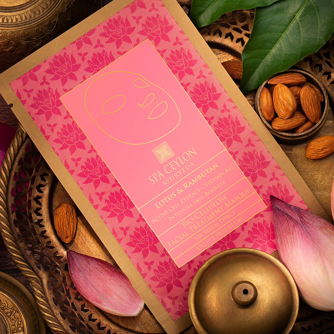 LOTUS & RAMBUTAN - bioceliuliozinė drėkinamoji veido kaukė, 45 g
