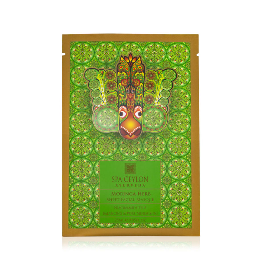 Moringa Herb - subalansuojanti lakštinė veido kaukė riebiai odai, 25ml