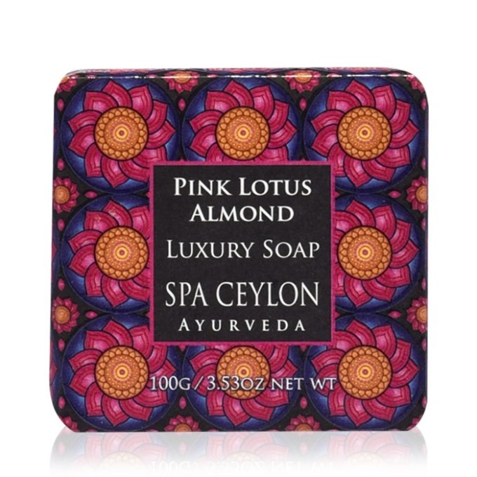 PINK LOTUS & ALMOND – prabangus augalinis muilas, 100 g